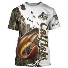 Load image into Gallery viewer, Grass Lake Camo Custom Catfish Fishing Long Sleeve Shirts, Catfish Tournament Fishing Shirt IPHW7029