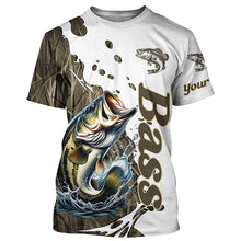 Load image into Gallery viewer, Grass Lake Camo Custom Bass Fishing Long Sleeve Shirts, Bass Tournament Fishing Shirt IPHW7030