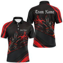 Load image into Gallery viewer, Custom Red Flame Bowling Shirts For Men, Bowling League Bowling Team Shirts Bowlers Outfit IPHW7269