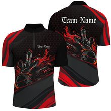 Load image into Gallery viewer, Custom Red Flame Bowling Shirts For Men, Bowling League Bowling Team Shirts Bowlers Outfit IPHW7269