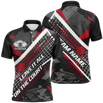 Leave It All On The Court Custom Pickleball Team Shirts For Men, Women And Kids, Multi-Color Pickleball Uniform IPHW6547