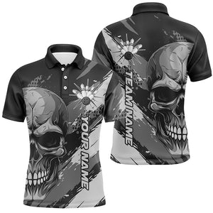 Personalized Skull Bowling Shirt For Men Custom Team'S Name Flame Bowler Jerseys IPHW5168