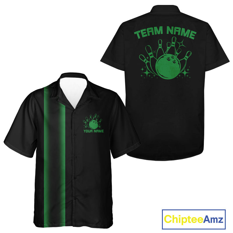 Custom Classic 50S Style Bowling Unisex Hawaiian Shirts, Vintage Bowling Team Outfit IPHW10065