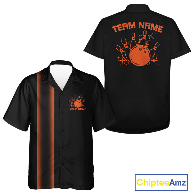 Custom Classic 50S Style Bowling Unisex Hawaiian Shirts, Vintage Bowling Team Outfit IPHW10065