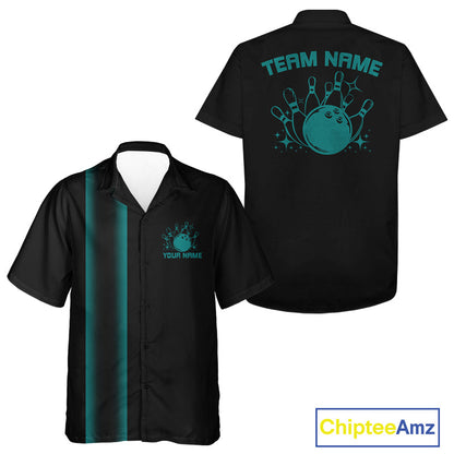 Custom Classic 50S Style Bowling Unisex Hawaiian Shirts, Vintage Bowling Team Outfit IPHW10065