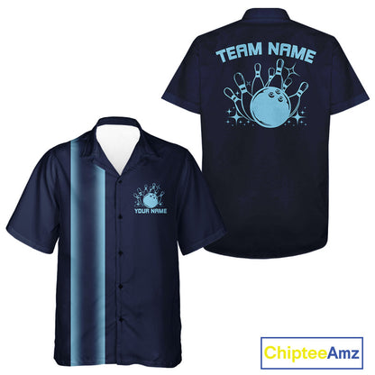 Custom Classic 50S Style Bowling Unisex Hawaiian Shirts, Vintage Bowling Team Outfit IPHW10065