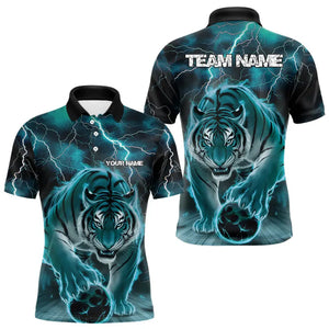 Blue Thunder Lightning Custom Flame Tiger Bowling Polo Team Shirts For Men Bowlers Outfit IPHW8267