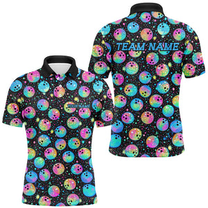 Custom Colorful Bowling Shirts For Men, Galaxy Bowling Team Shirts Bowler Outfits IPHW7603