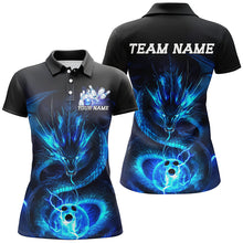 Load image into Gallery viewer, Black And Green Custom Dragn Ladies Bowling Shirts, Bowling Team Uniform Bowler Outfits IPHW7615