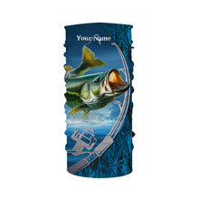 Load image into Gallery viewer, Custom Bass Fishing Long Sleeve Fishing Shirts, Fishing Rod Bass Fishing Camo Fishing Jerseys IPHW5702