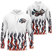 Load image into Gallery viewer, Personalized American Flag Crappie Long Sleeve Fishing Shirts, Patriotic Crappie Fishing Gifts IPHW5951