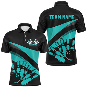 Custom Vintage Bowling Shirts For Men, Retro Bowling Jerseys Bowling Team Shirt | Blue IPHW7318