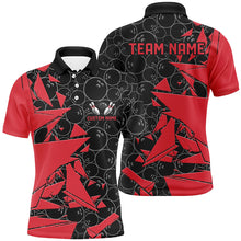 Load image into Gallery viewer, Custom Red Bowling Team Shirts For Men And Women, Bowling Ball Pattern Bowlers Outfits IPHW6269