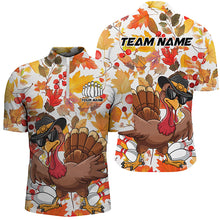 Load image into Gallery viewer, Custom Funny Turkey Bowling Shirts For Men, Thanksgiving Bowling Team Shirt Bowler Outfits IPHW7637