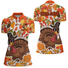 Load image into Gallery viewer, Custom Funny Turkey Bowling Shirts For Women, Thanksgiving Bowling Team Shirt Bowler Outfit IPHW7639