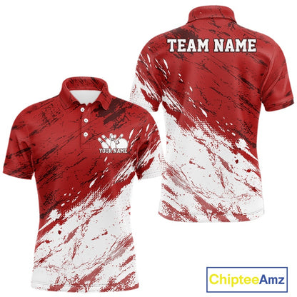 Orange and white polo shirt with 'Team Name' and 'Your Name' text on a white background, featuring Chiptee Amz branding.