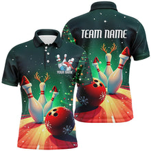 Load image into Gallery viewer, Custom Christmas Bowling Shirts For Men, Bowling Team Shirt Christmas Bowling Tournament Outfits IPHW7841