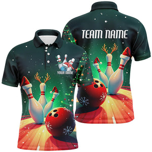 Custom Christmas Bowling Shirts For Men, Bowling Team Shirt Christmas Bowling Tournament Outfits IPHW7841