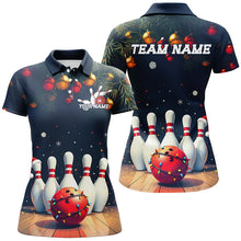 Load image into Gallery viewer, Christmas Bowling Shirts For Women, Custom Christmas Bowling Team Uniform Bowlers Otufits IPHW7844