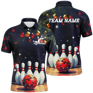 Christmas Bowling Shirts For Men, Custom Christmas Bowling Team Uniform Bowlers Otufits Gift IPHW7844