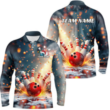 Load image into Gallery viewer, Custom Christmas Bowling Shirts For Men, Xmas Bowling Team Shirt Bowler Outfits IPHW7848