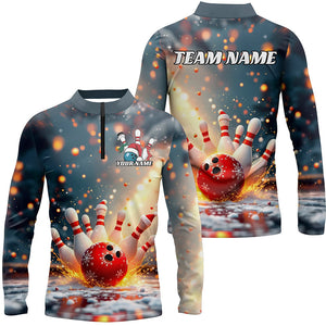 Custom Christmas Bowling Shirts For Men, Xmas Bowling Team Shirt Bowler Outfits IPHW7848