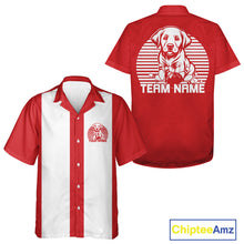 Load image into Gallery viewer, Custom Labrador Retriever Retro Button Up Bowling Shirt, Dog Bowling Shirt IPHW10220