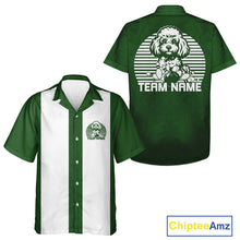 Load image into Gallery viewer, Custom Poodle Retro Button Up Bowling Shirt, Vintage Dog Lovers Bowling Shirt IPHW10222