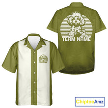 Load image into Gallery viewer, Custom Poodle Retro Button Up Bowling Shirt, Vintage Dog Lovers Bowling Shirt IPHW10222