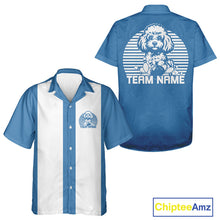 Load image into Gallery viewer, Custom Poodle Retro Button Up Bowling Shirt, Vintage Dog Lovers Bowling Shirt IPHW10222