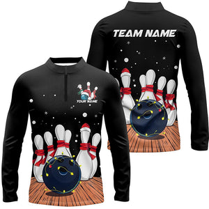 Red Custom Christmas Bowling Team Shirts For Men, Xmas Bowling Team Outfits Christmas Gifts IPHW7856