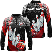 Load image into Gallery viewer, Blue Custom Christmas Bowling Team Shirts For Men, Xmas Bowling Team Outfits Christmas Gifts IPHW7857