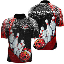 Load image into Gallery viewer, Blue Custom Christmas Bowling Team Shirts For Men, Xmas Bowling Team Outfits Christmas Gifts IPHW7857