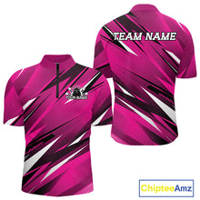 Load image into Gallery viewer, Pink sports jersey with black and white patterns, 'Team Name' text, and Chiptee Amz branding.
