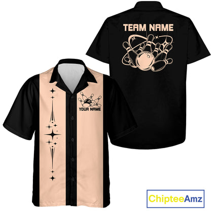 Custom Retro Bowling League Shirt For Team, Classic Button Up Shirt For Bowlers IPHW12227