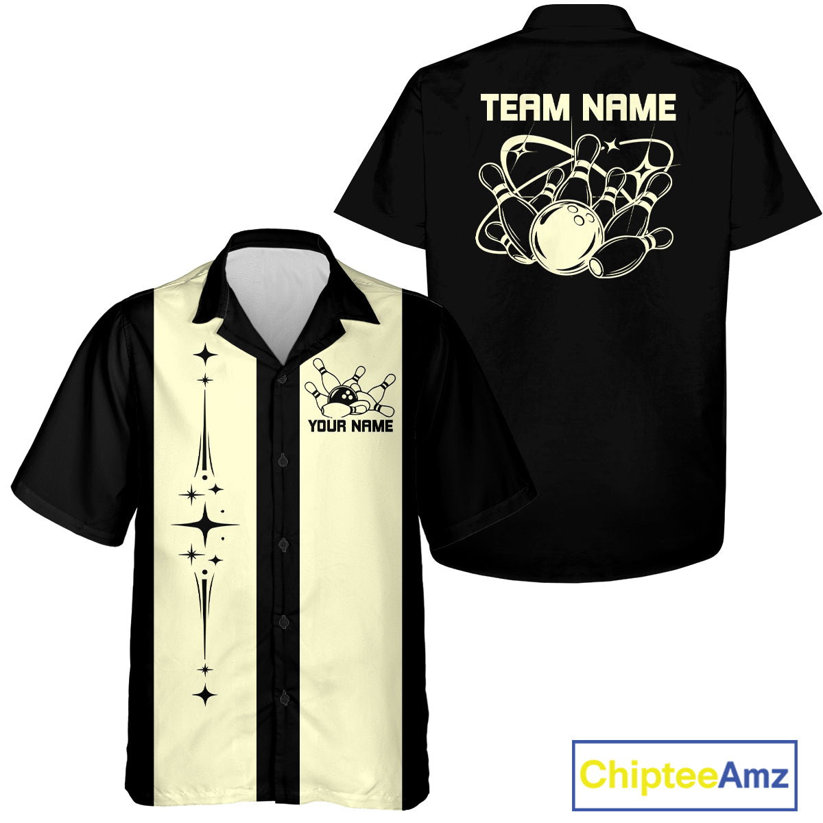 Custom Retro Bowling League Shirt For Team, Classic Button Up Shirt For Bowlers IPHW12227