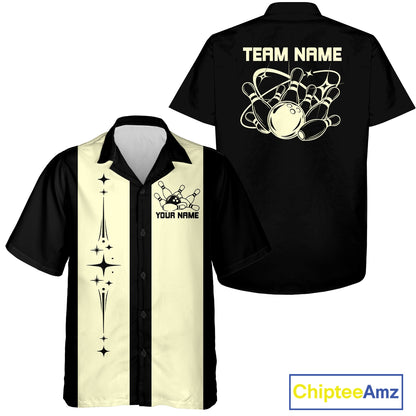 Custom Retro Bowling League Shirt For Team, Classic Button Up Shirt For Bowlers IPHW12227