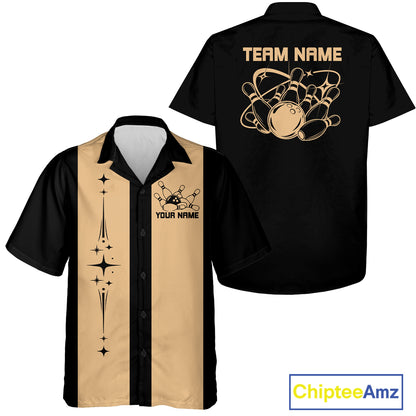 Custom Retro Bowling League Shirt For Team, Classic Button Up Shirt For Bowlers IPHW12227