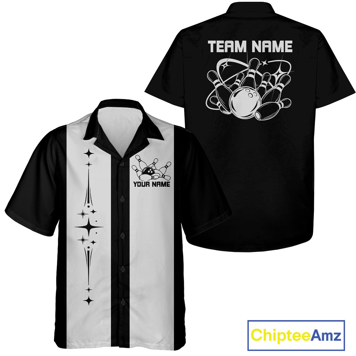Custom Retro Bowling League Shirt For Team, Classic Button Up Shirt For Bowlers IPHW12227
