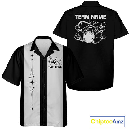 Custom Retro Bowling League Shirt For Team, Classic Button Up Shirt For Bowlers IPHW12227