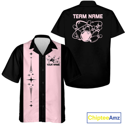 Custom Retro Bowling League Shirt For Team, Classic Button Up Shirt For Bowlers IPHW12227