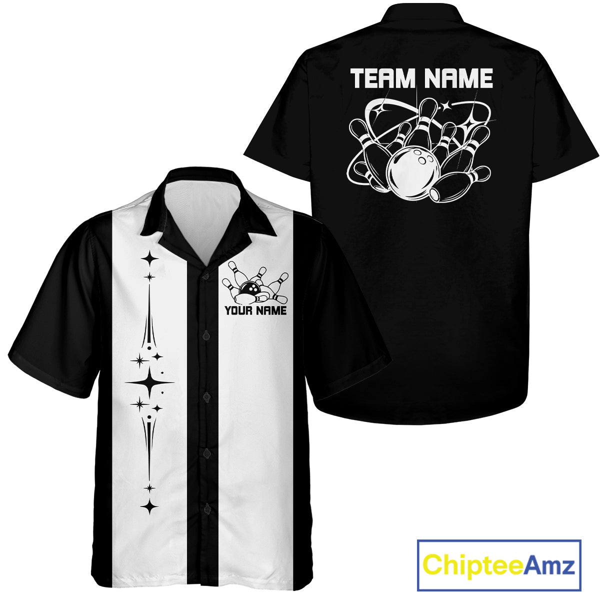 Custom Retro Bowling League Shirt For Team, Classic Button Up Shirt For Bowlers IPHW12227