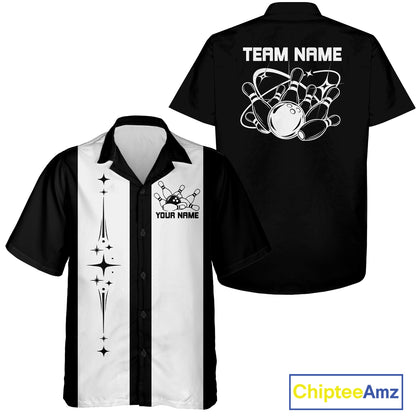 Custom Retro Bowling League Shirt For Team, Classic Button Up Shirt For Bowlers IPHW12227