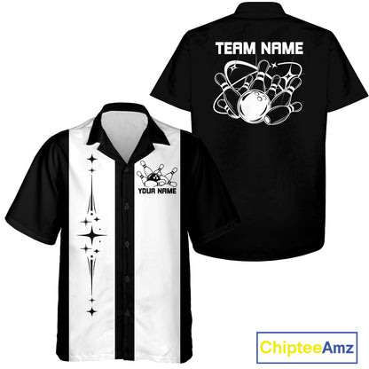 Custom Retro Bowling League Shirt For Team, Classic Button Up Shirt For Bowlers IPHW12227