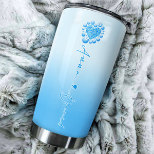 Custom Blue Heart Pickleball Tumbler Cup For Men And Women, Valentines Pickleball Couple IPHW8194