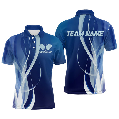 Custom Blue Pickleball Jerseys, Pickleball Tournament Polo Shirts For Men Team Uniform IPHW8210