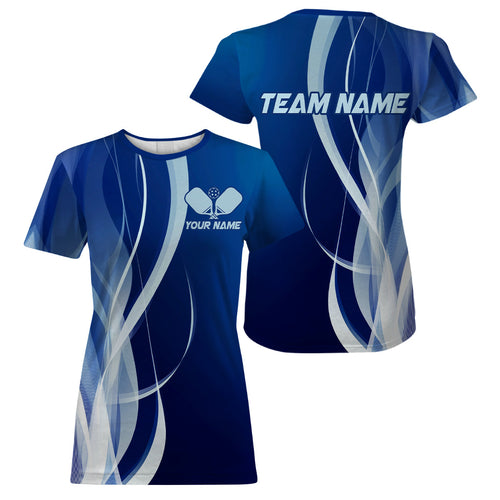 Custom Blue Pickleball Jerseys, Pickleball Tournament T-Shirts For Women Team Uniform IPHW8210