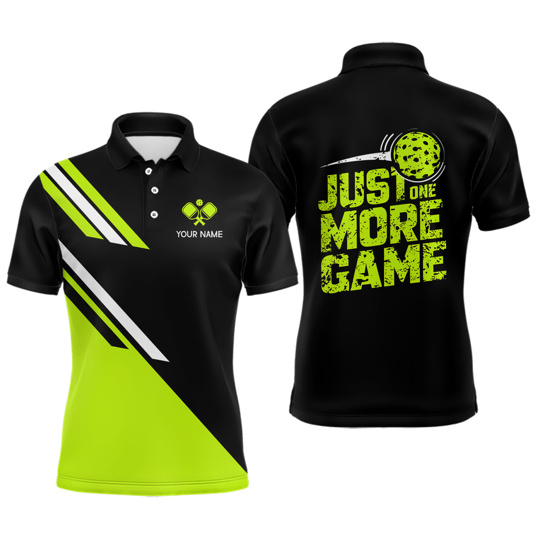Custom Green Pickleball Jerseys Outdoor Pickleball Men Polo Shirts Sayings 