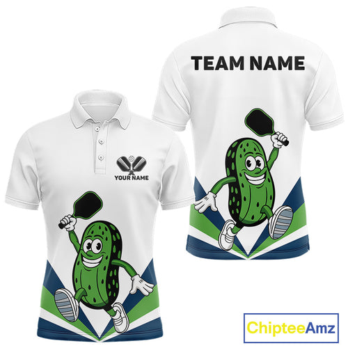 Custom Funny Pickles Play Pickleball Polo Shirts For Men, Pickleball Team Shirt IPHW9432
