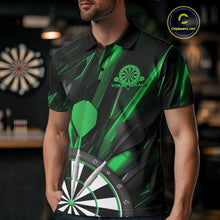 Load image into Gallery viewer, Custom Black And Green Dart Jerseys, Dart Polo Shirts For Men Team Jerseys IPHW9682